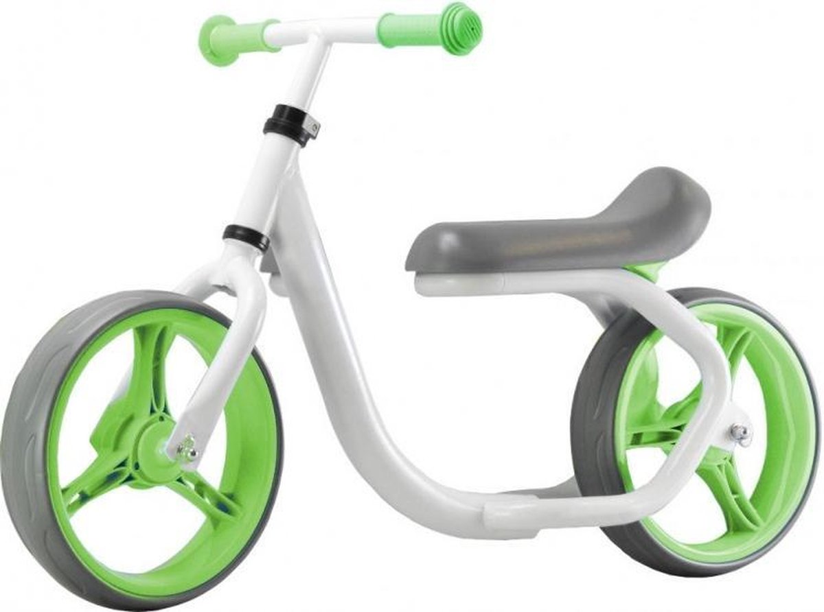 PexKids kinder Max Speed Loopfiets - 10.5 inch - Aluminium - Wit/Groen