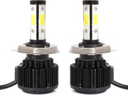 2 STKS X6 H4 36 W 3600LM 6500 K 4 COB LED Auto Koplamp Lampen DC 9-32 V Wit Licht (Zwart)