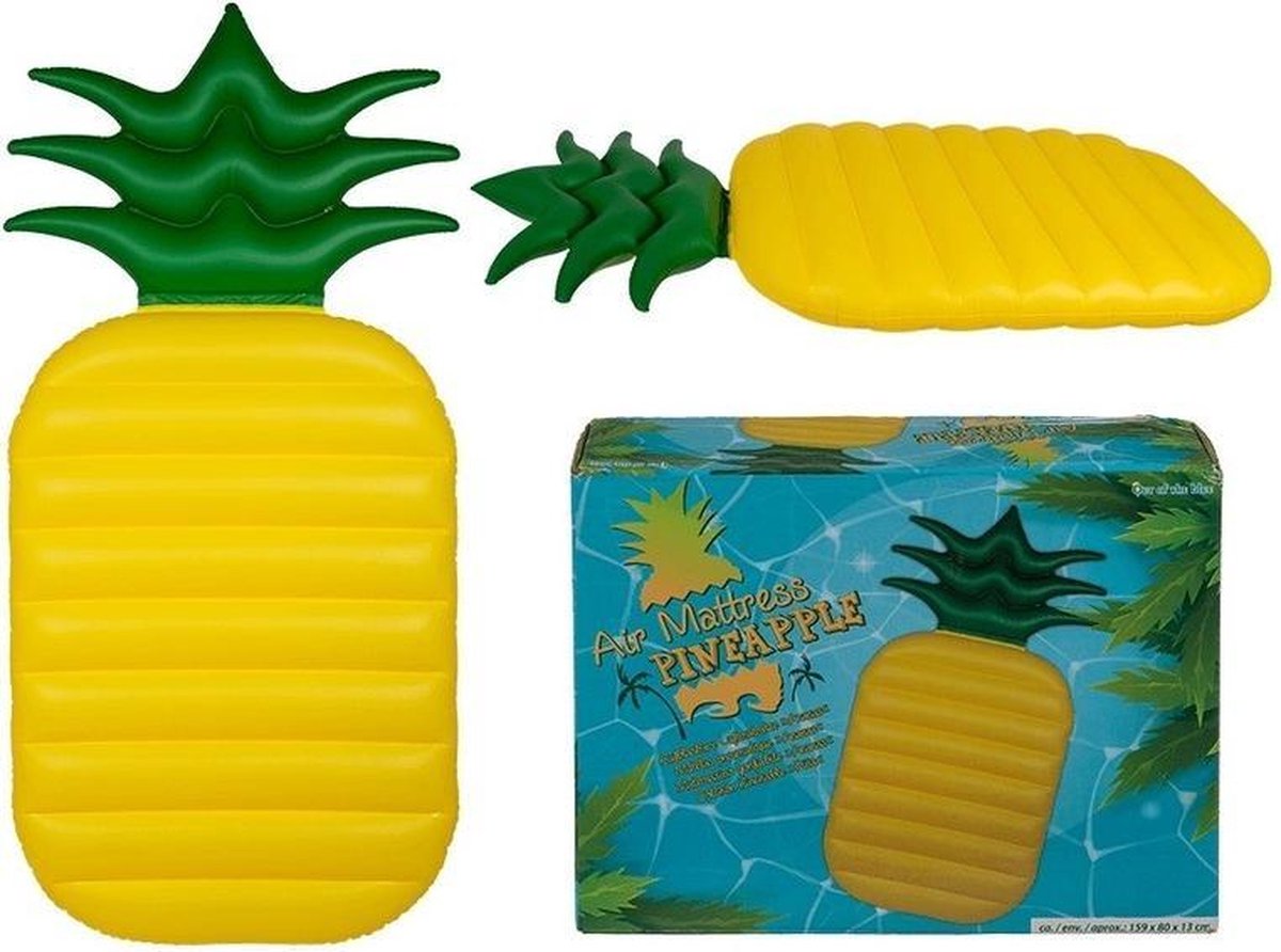 Opblaasbaar luchtbed ananas 165 cm