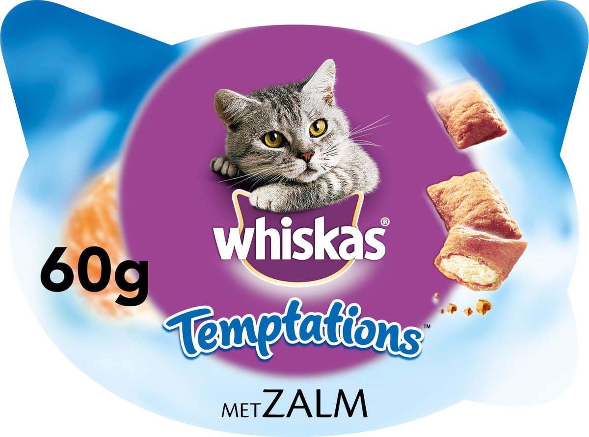 5 stuks Whiskas temptations zalm