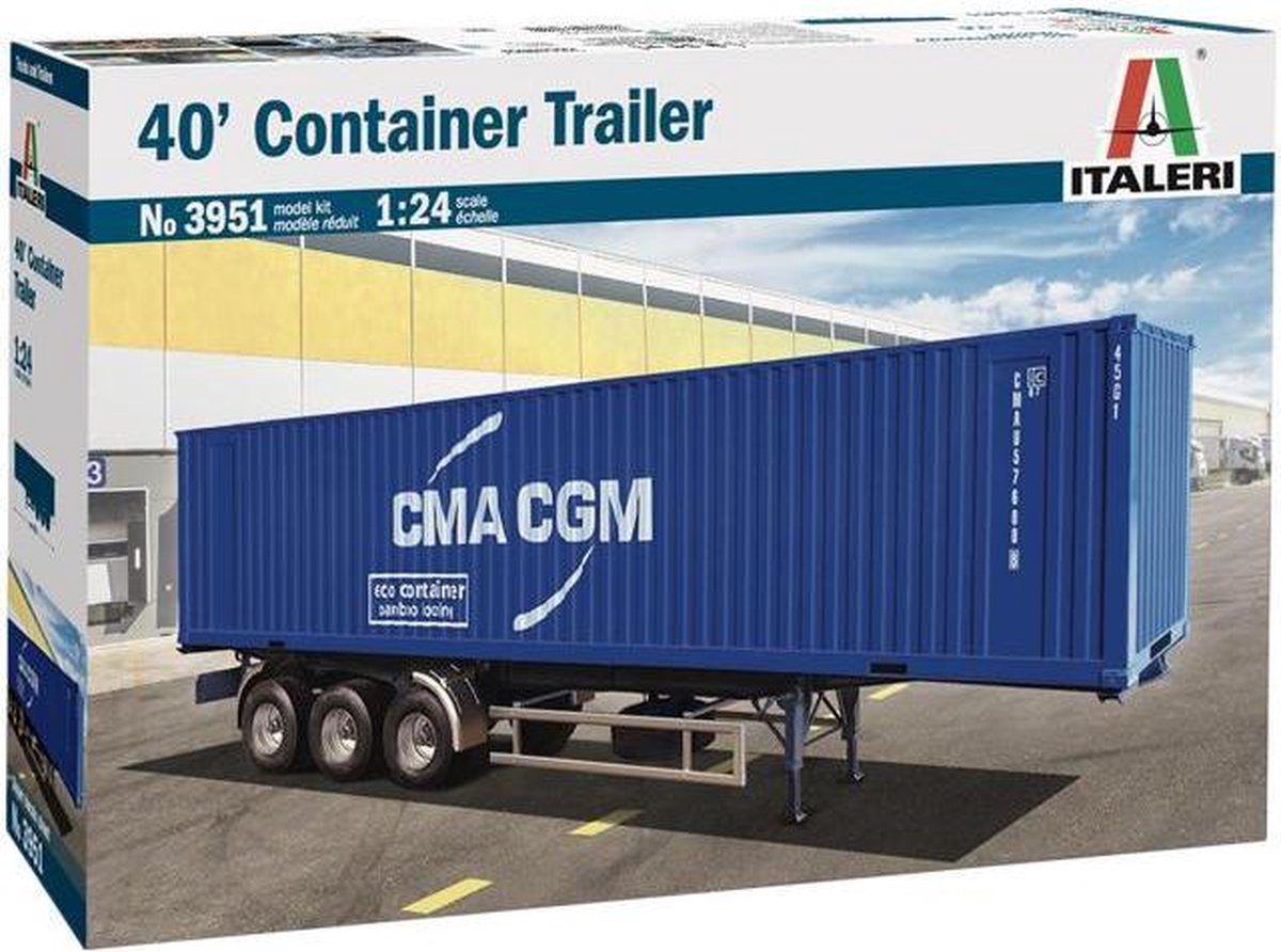 Italeri - 40��� Container Trailer 1:24 (4/20) * - ITA3951S - modelbouwsets