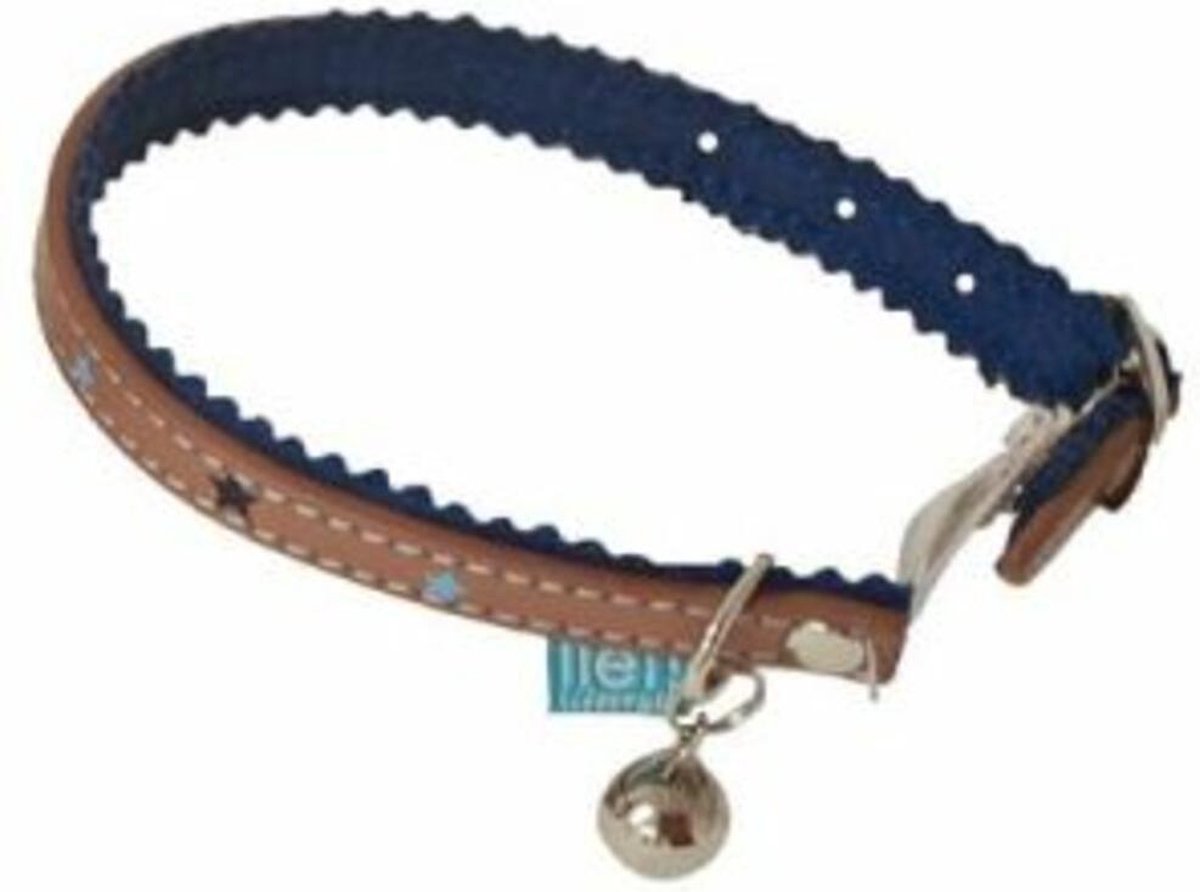 Lief! Kattenhalsband Boys Met Elastiek - Bruin - 23-28 cm