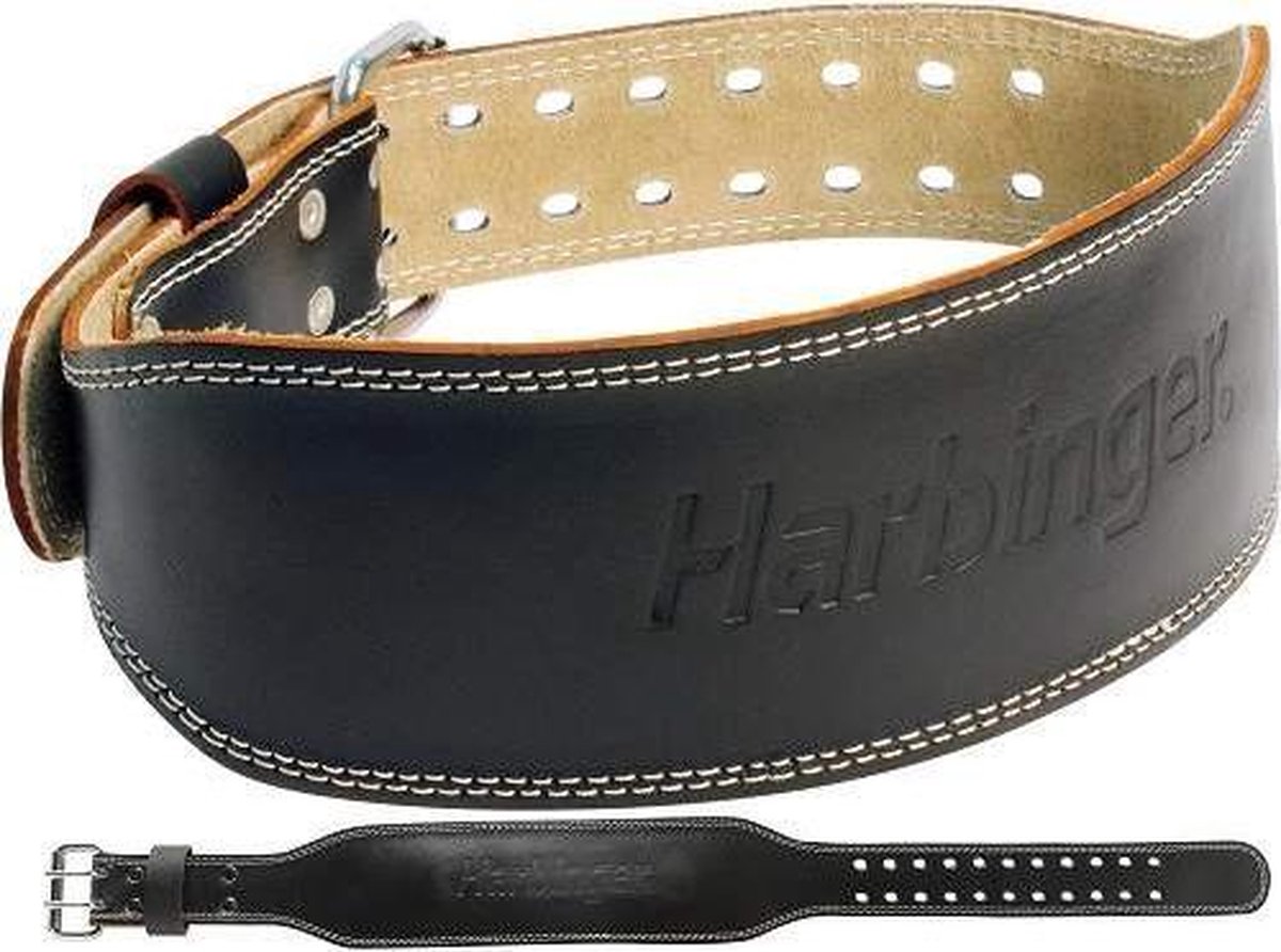 Harbinger - Pro Powerlift Riem - Gewichthefriem Van Leer - L - Zwart