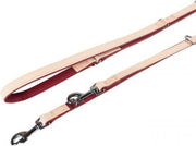 Trainingleash liwa 200cm 14mm beige/dark red