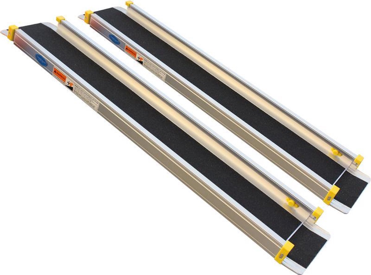 Datona® - Aluminium oprijplaat uitschuifbaar - 180 cm (2 stuks)