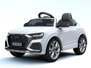 Audi RS Q8 12v kinderauto op accu wit met afstandsbediening - MP3 input - AUX - LED lampen - bluetooth