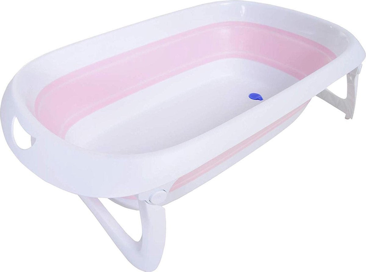 HOMCOM Babybad inklapbaar roze 80 x 48 x 21cm
