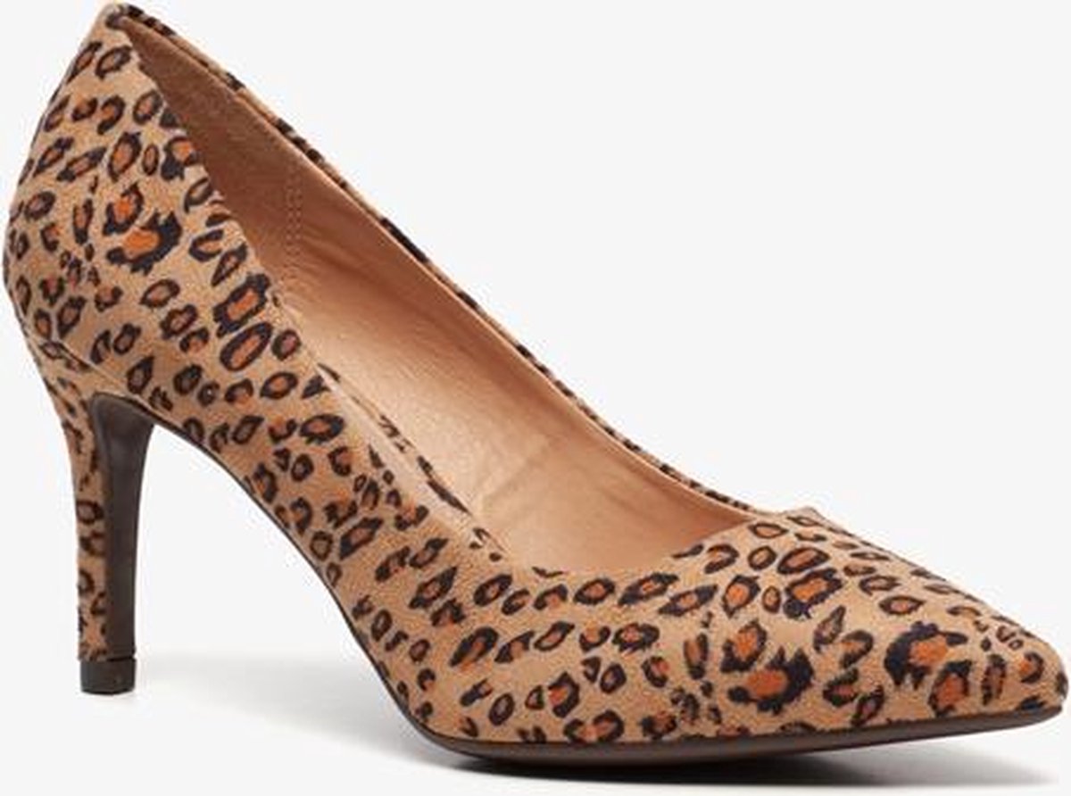 Nova dames pumps met luipaardprint - Bruin - Maat 42