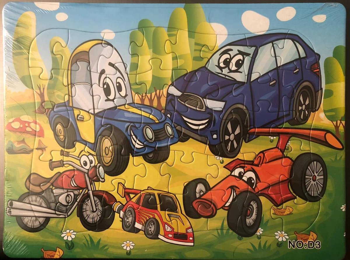 Kinderpuzzel auto 28 cm x 21 cm