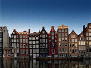 Puzzel met rijtjes huizen in Amsterdam – Grachten – Holland - lastige Puzzel - 500 stukjes