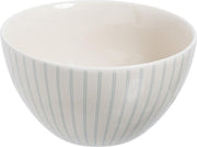 J-Line Kom Streep Porselein Wit/Blauw