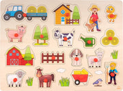 Houten Knopjes Puzzel Boerderij 40x30cm