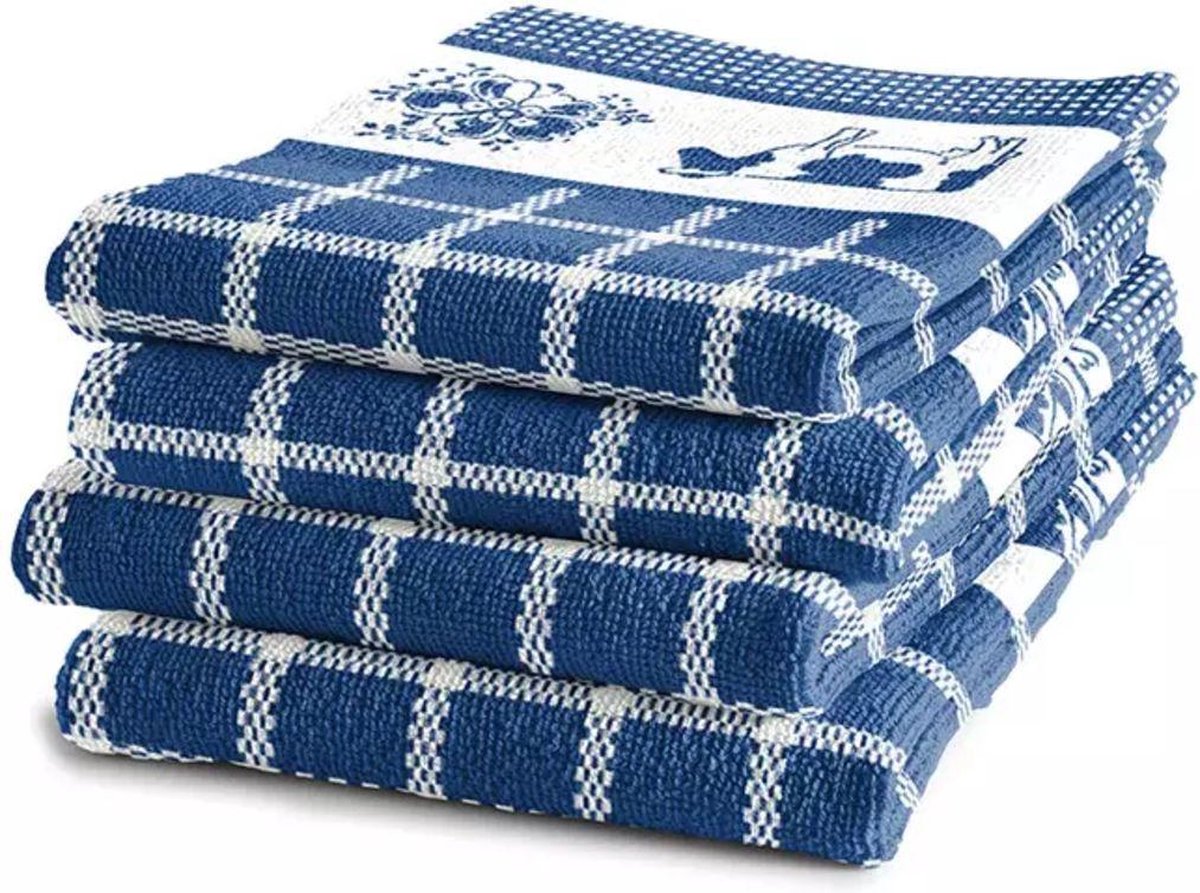 DDDDD Keukendoek Dutchie Blue (6 stuks)