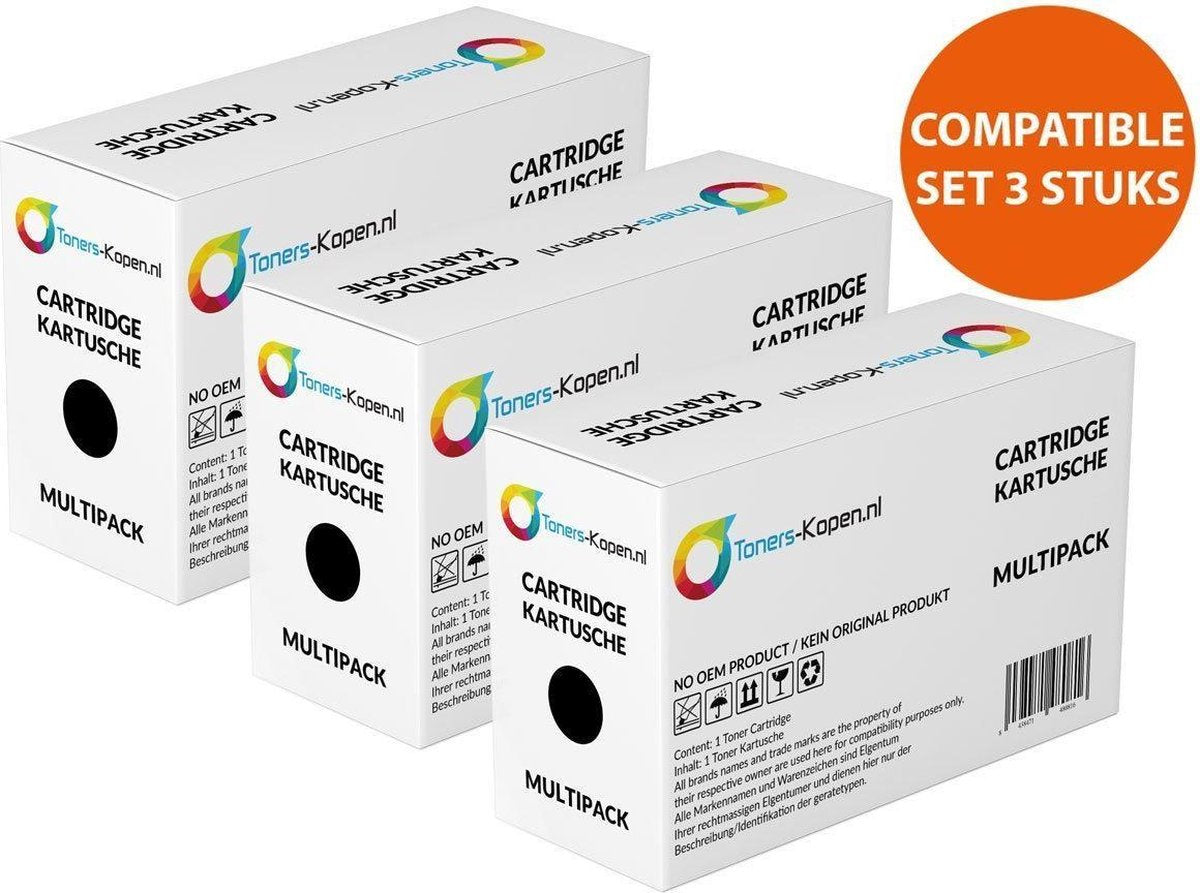 3x Huismerk toner Hp 85A Ce285A Laserjet Pro P1002 Zwart Toners-kopen_nl