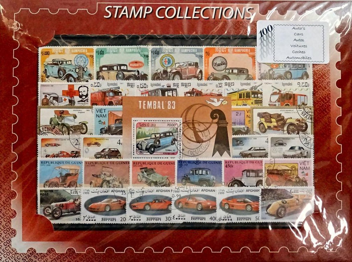 Thematisch Postzegelpakket Auto's