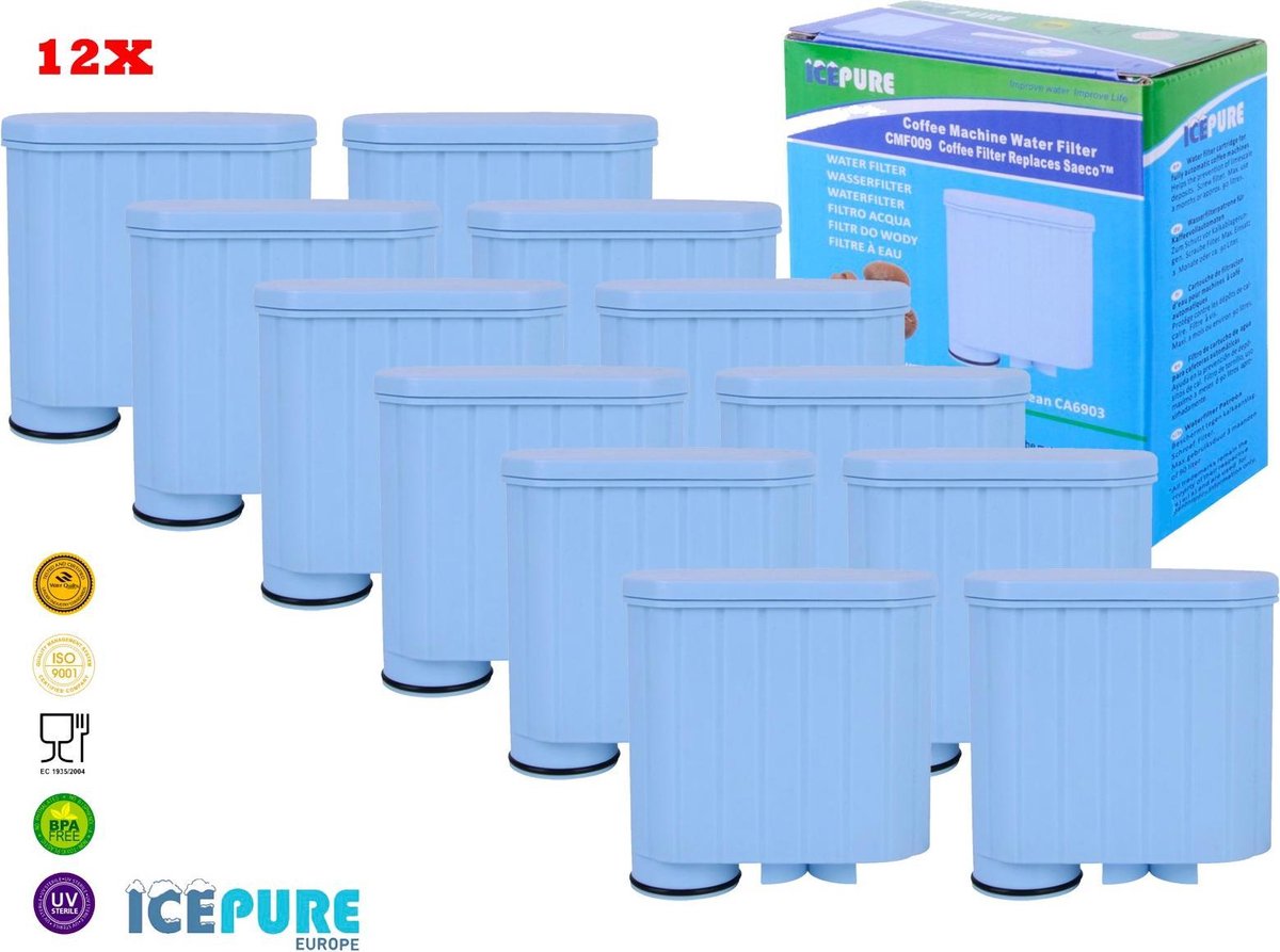12x Saeco / Philips AquaClean CA6903 - Waterfilter van Icepure