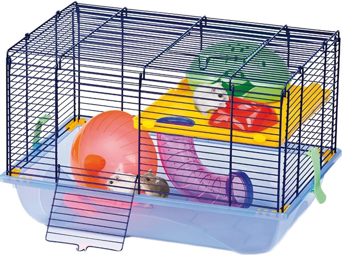 Imac hamsterkooi criceti 9 donkerblauw / geel (45X30