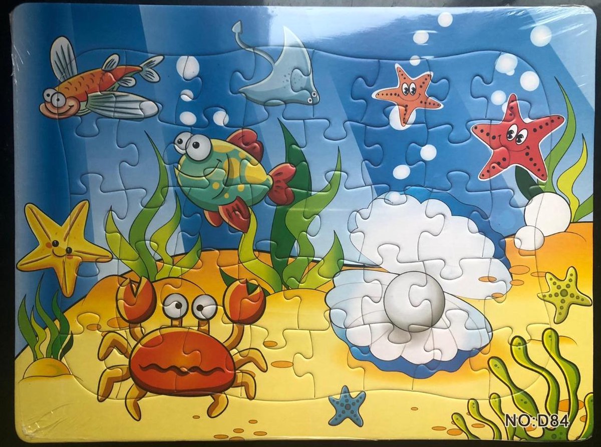 Kinderpuzzel zee parel krab 28 cm x 21 cm