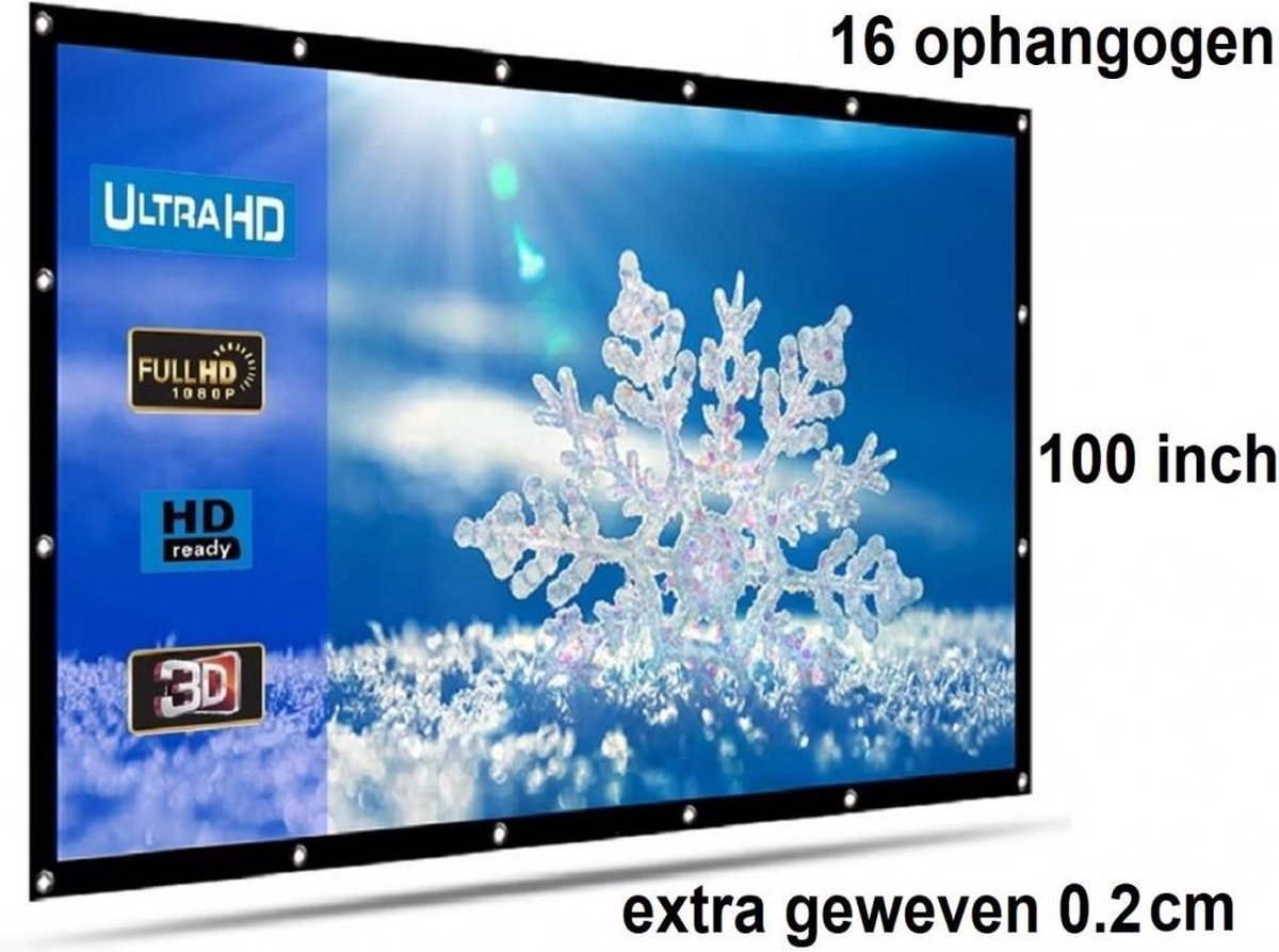Beamer scherm projectiescherm 100 inch 16:9