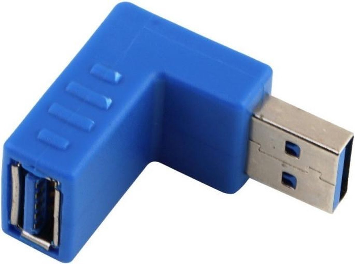 USB 3.0 Type A Adapter Male naar Female Hoek Omlaag