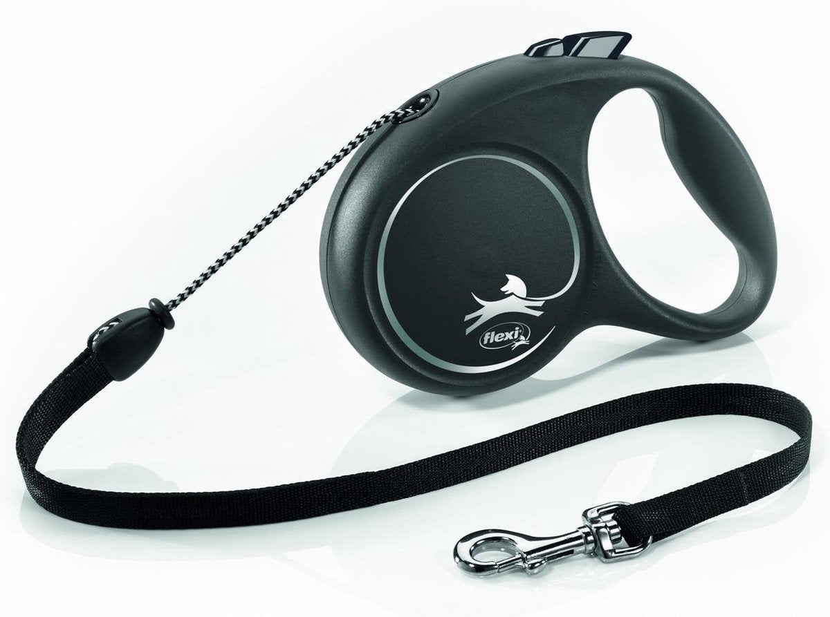 Flexi rollijn black design cord zwart