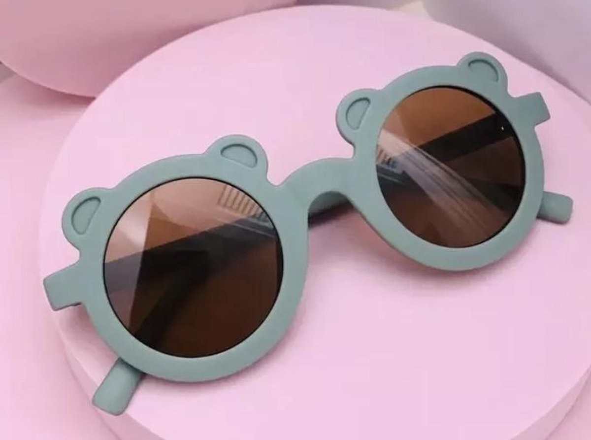 SIIDDS - zonnebril kids Little bear 1-6 jaar - green - groen - sage - sunglasses - zomer - kindermode - accessoires - baby - dreumes - peuter - kleuter - kids - green - groen - sage - beer - Little bear