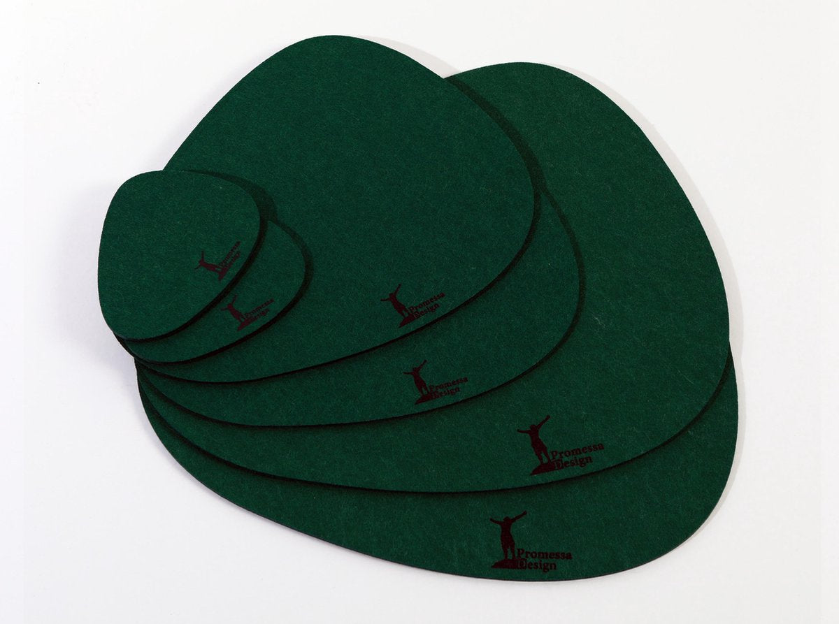Promessa-Design Vilten placemats stijlvol steen-design – 5 mm dik - Vilten tafelmat in set van 2 XL