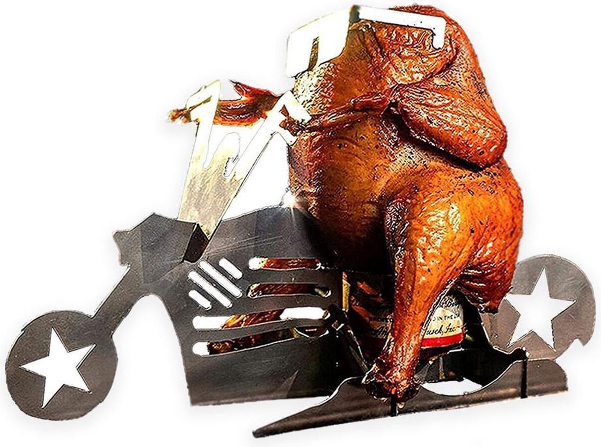 Beer Can Chicken Houder - BBQ collection Kiprooster voor de Barbecue - Kiphouder - BBQ Kipstandaard - Bierblik Kip -RVS - Bbq Accesoires - Bierkip - Chicken Sitter