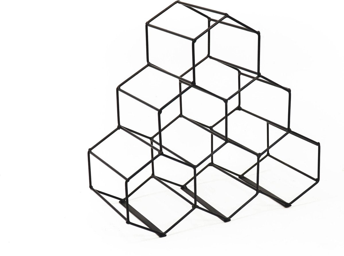 Housevitamin Wijnrek - 6 flessen - Zwart