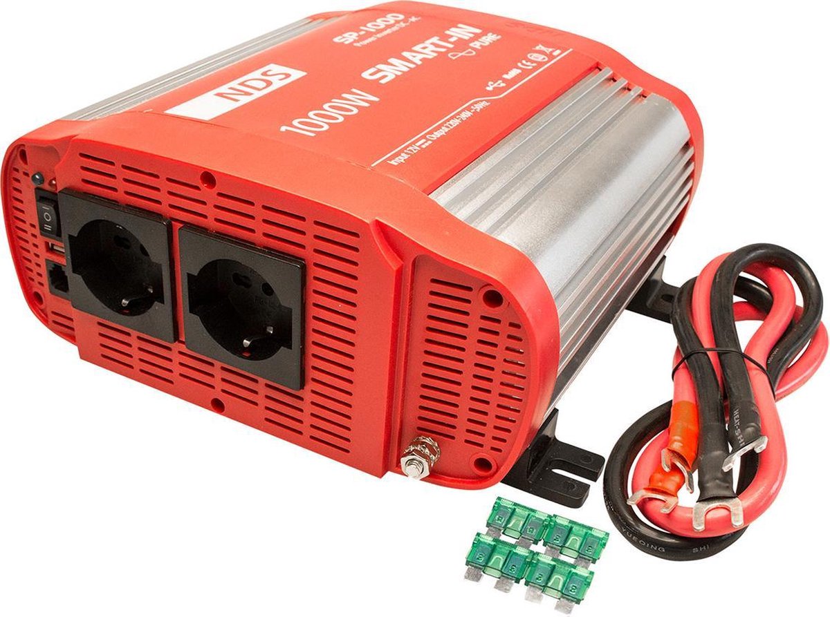 NDS Zuivere sinus Omvormer - SMART-IN PURE SP1000-12 - 12V - 1000 W