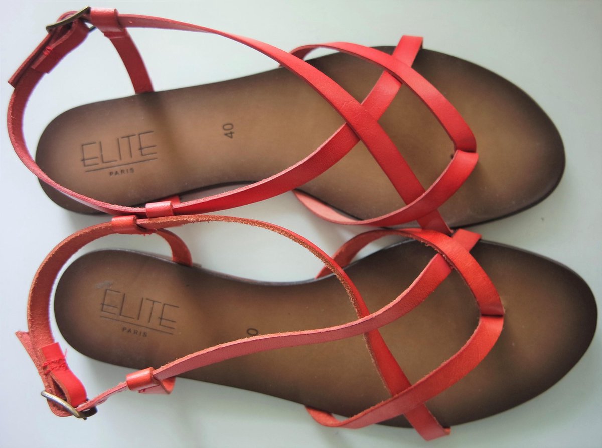 Elite Pelle Rosso Vivo Sandaal - Kleur Rood - Maat 41