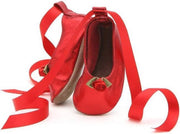 babyslofjes ballerina red metallic Maat: L (142 cm)