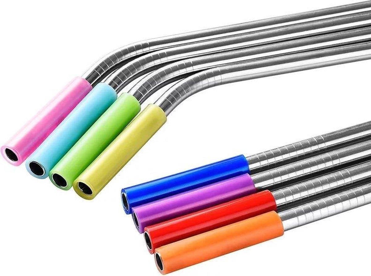 Siliconen Mondstukken Voor Metalen Rietjes - 8 stuks - Tot 6mm