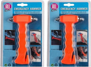 2x Autoraam noodhamers/veiligheidshamers oranje - Auto hamers voor noodgevallen - Bestuurder en bijrijder