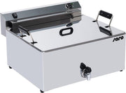 SARO Oliebollen en vis frituur - extra breed model - met tapkraan - 16 liter - 2 jaar garantie - Professioneel model  PF 17