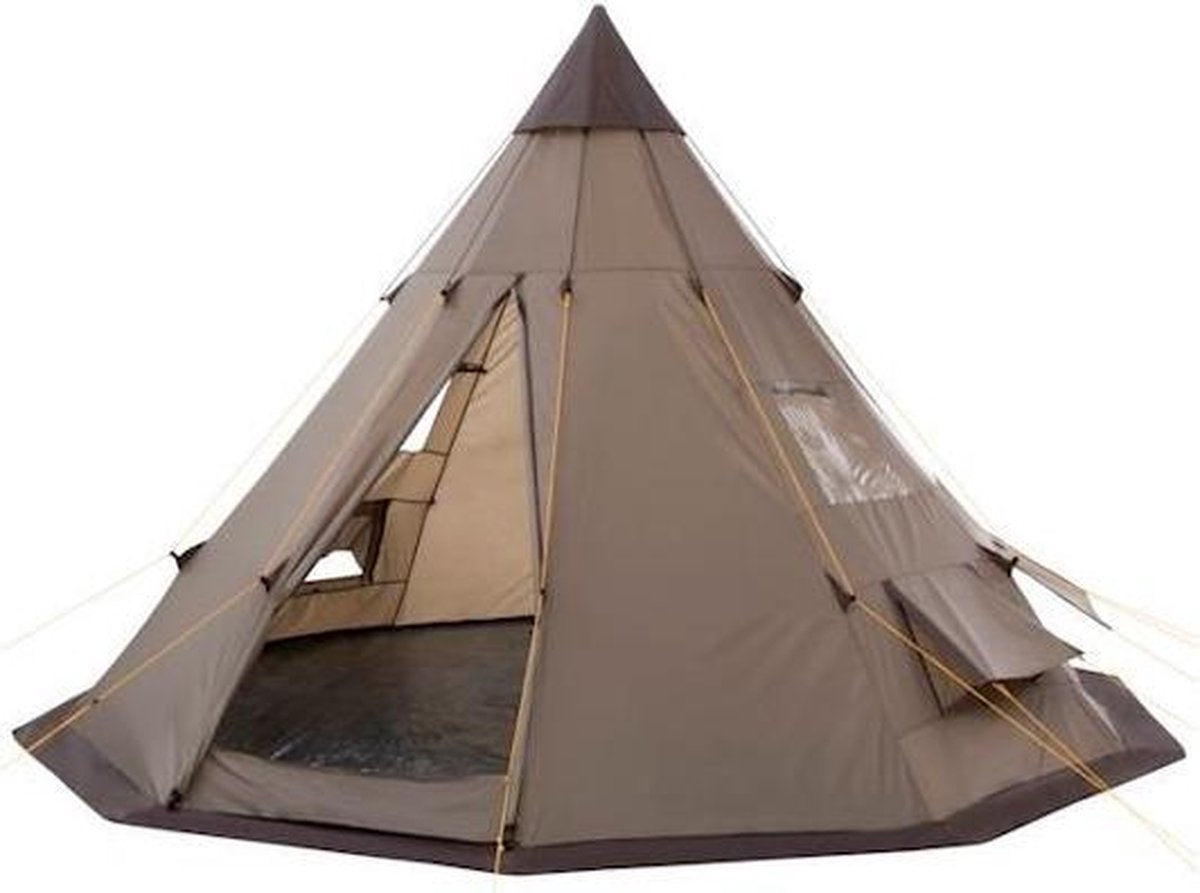 Tipitent Teepee Indianentent 3000Mm Waterkolom - Bruin - 4 Persoons