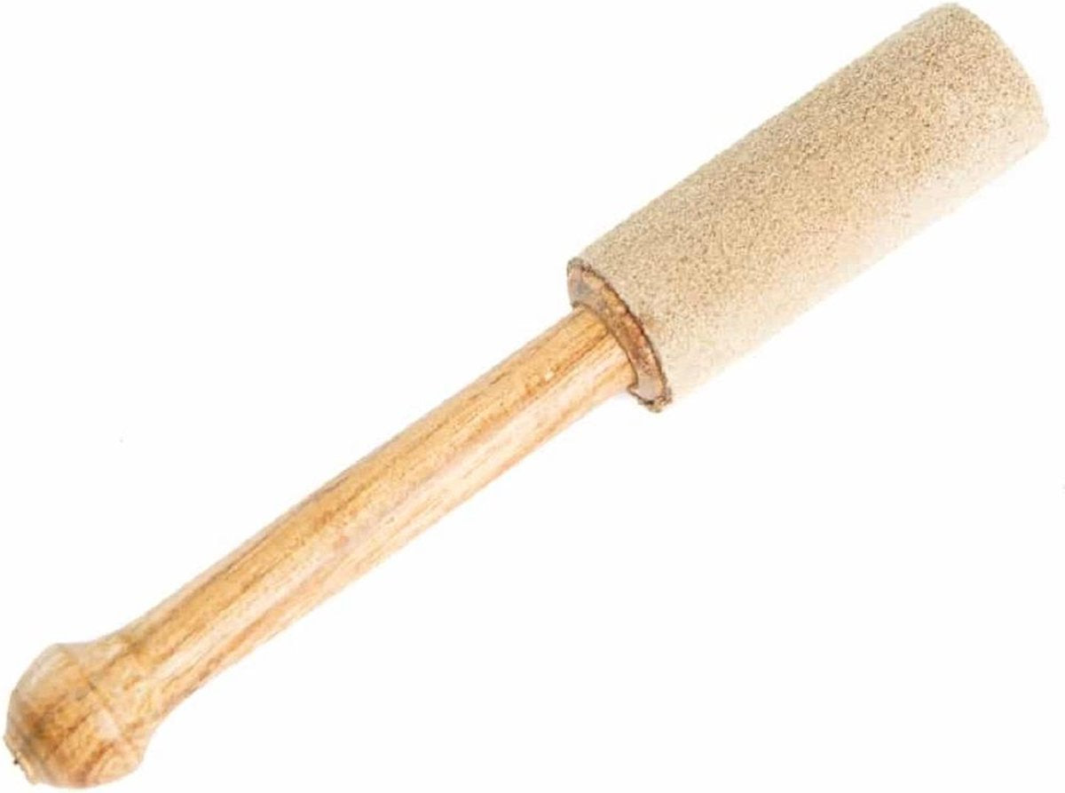 Klankschaal Aanstrijkhout Klein met Suède Geel (15 cm)