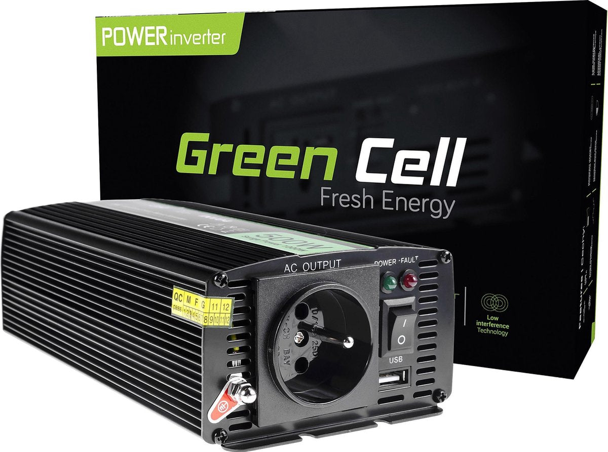 1000W (500W continu) DC 24V naar AC 230V met USB Stroom Inverter Converter