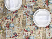 Tafelkleed - Placemat - luxe gobelinstof - Farm House - kip - Haan - Boerderij - Loper 45 cm