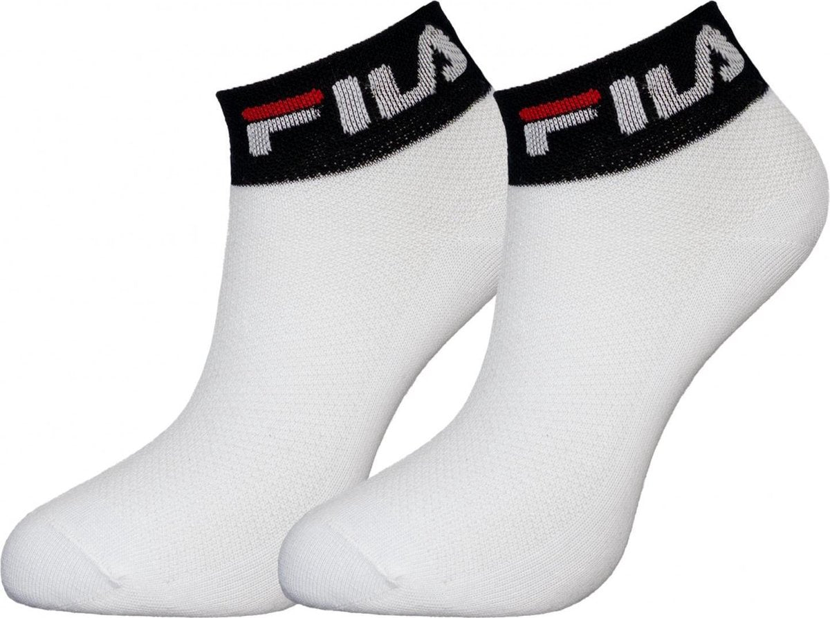Fila - 4-pack Short Sokken - Wit - Maat 35-38