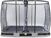 Trampoline EXIT Elegant Premium inground - 214x366cm met Deluxe veiligheidsnet - grijs