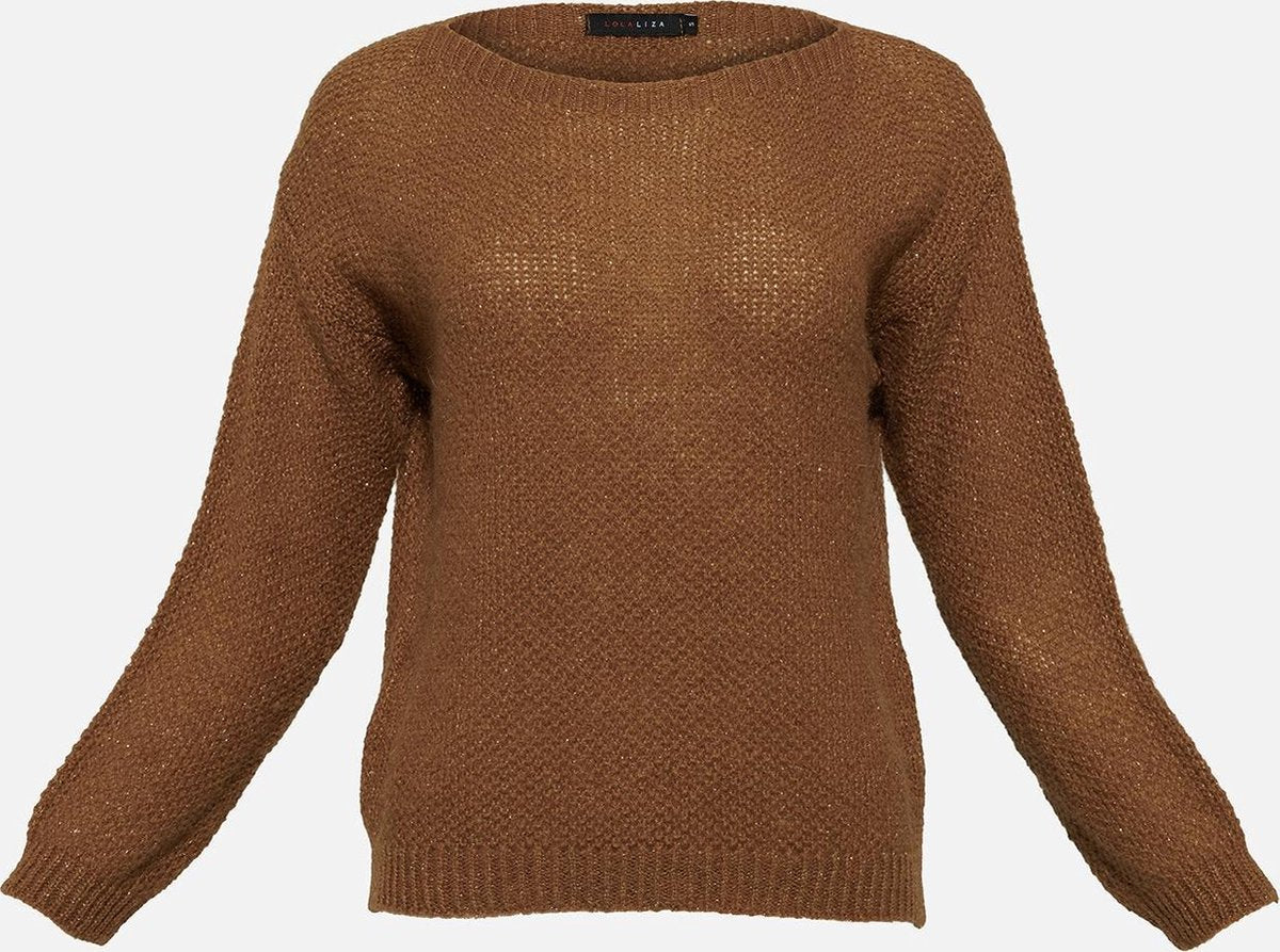 Trui met lurex - Taupe