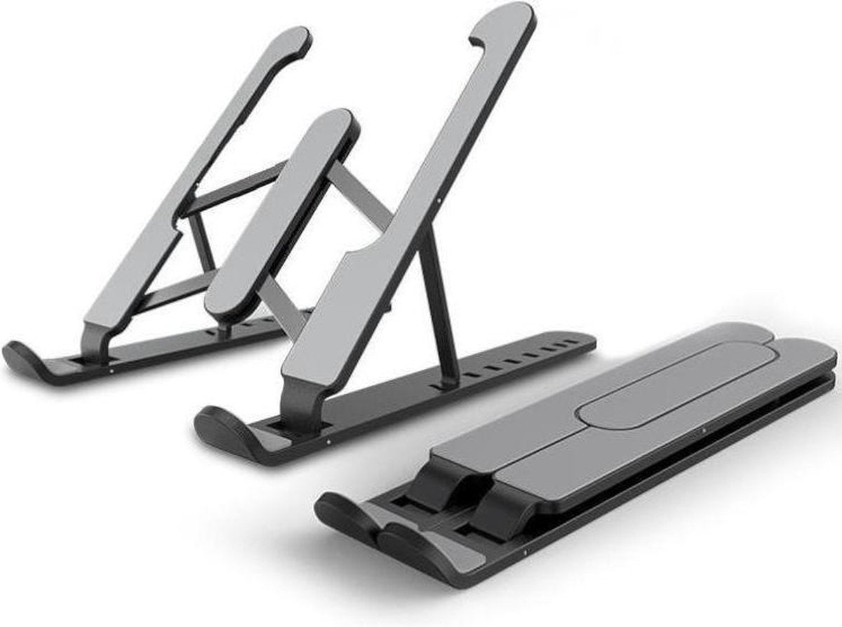 Allteq - Laptop standaard - Verstelbaar - 10 t/m 15 inch - Aluminium - Zwart