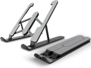 Allteq - Laptop standaard - Verstelbaar - 10 t/m 15 inch - Aluminium - Zwart