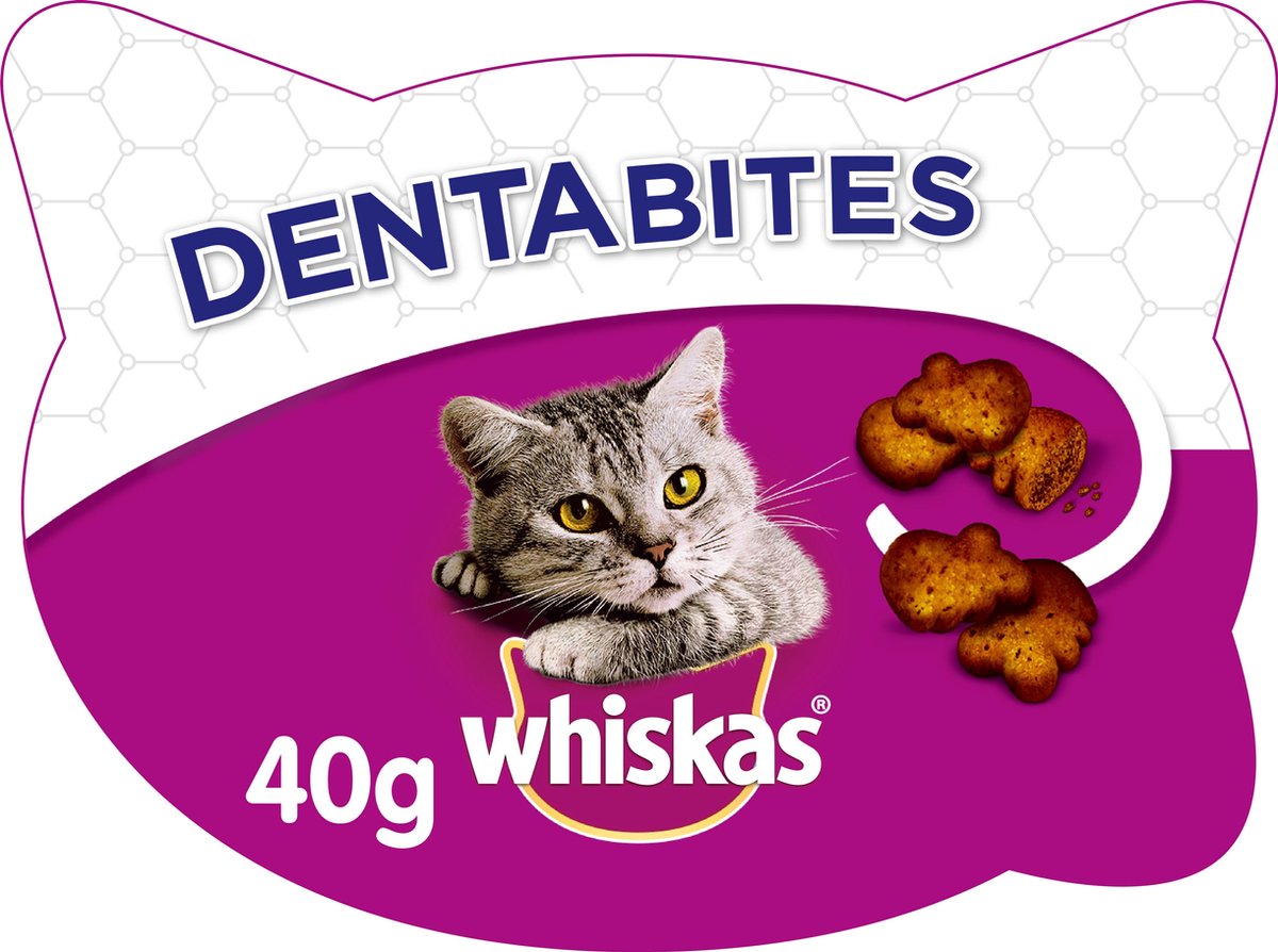 Whiskas Dentabites Kip - Kattensnacks - 8 doosjes à 40g