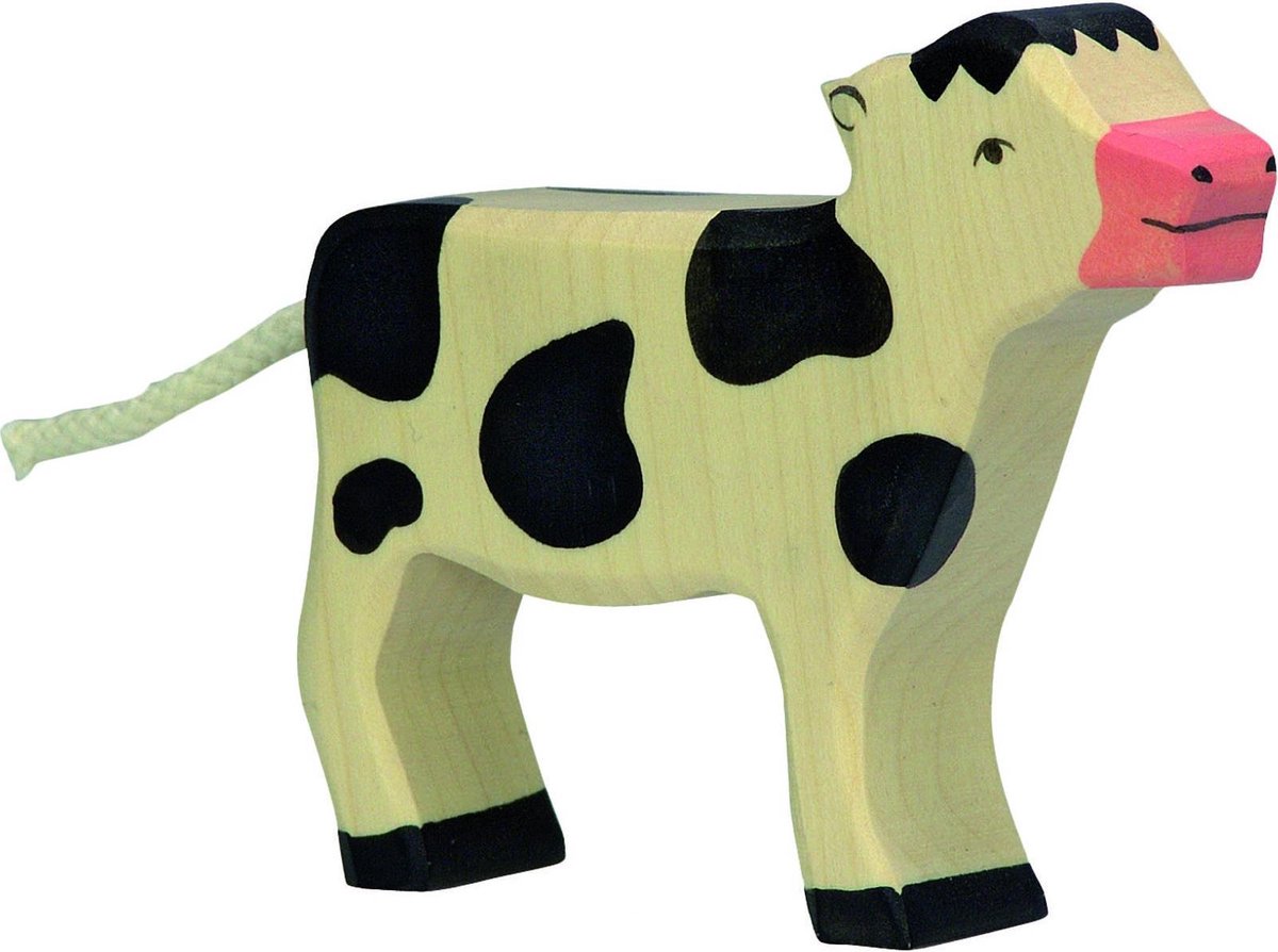 Holztiger Houten boerderij: staand kalf zwart