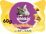 5 stuks Whiskas temptations kip kaas