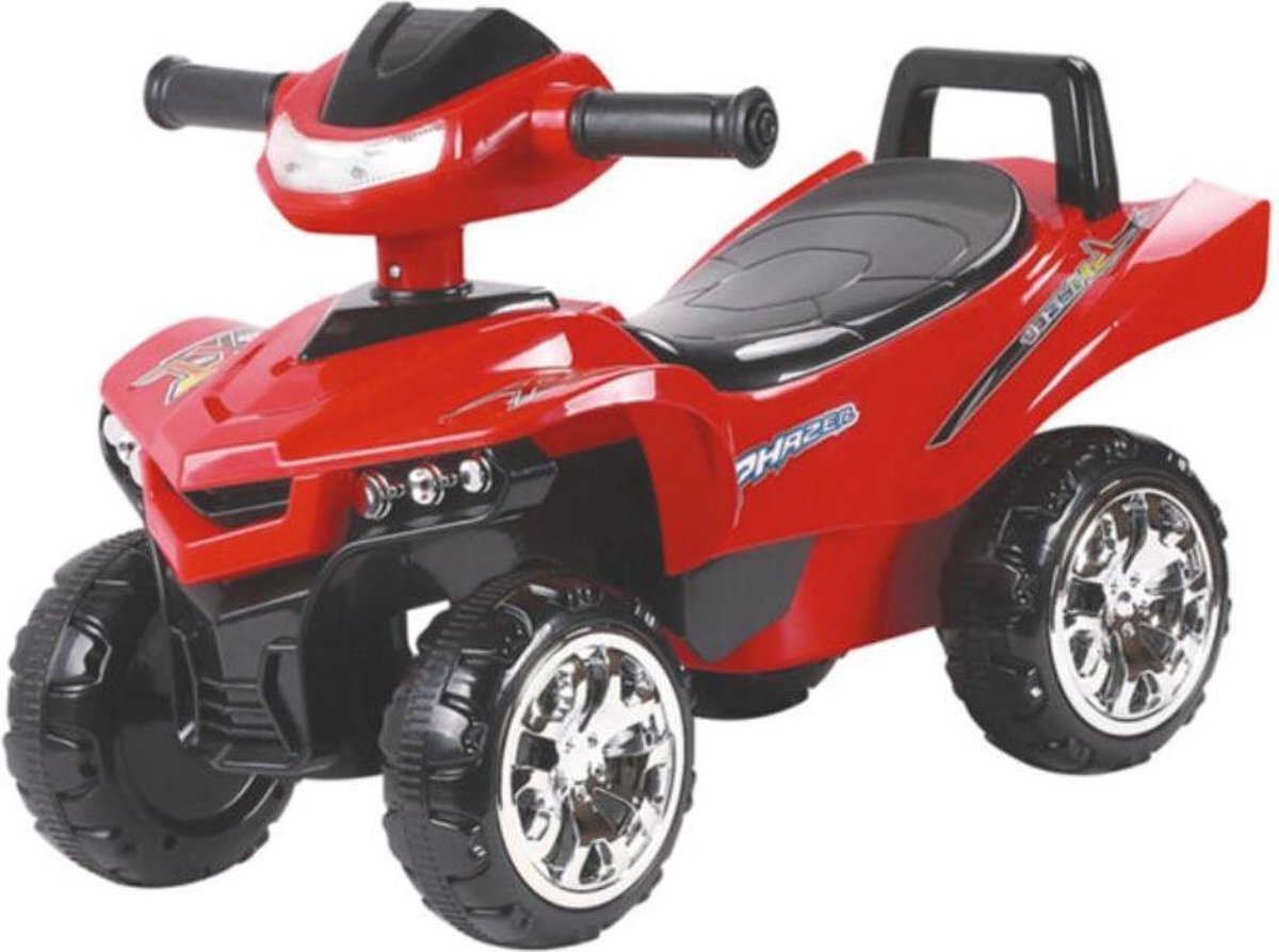 Chipolino Quad Loopauto ATV - Loopauto - Met muziek en geluid - Opbergruimte - Rood