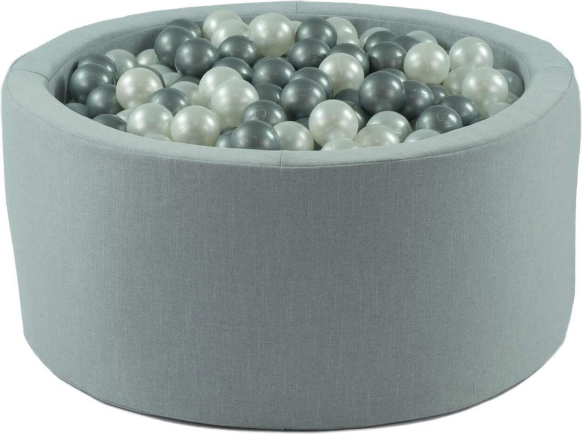 Ronde Ballenbad 90x40 Eco Licht Grijs - Ballenbad baby - Ballenbad Rond - Ballenbad Misioo - Ballenbak baby - Ballenbak - Luxe ballenbak voor kinderen - Luxe ballenbad voor kinderen - Ballenbad