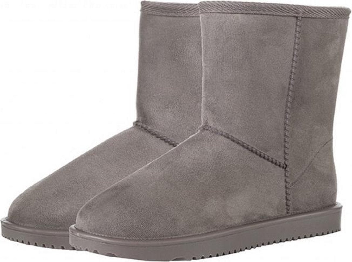 Davos waterdicht en bontgevoerde (stal)schoen  taupe maat 38